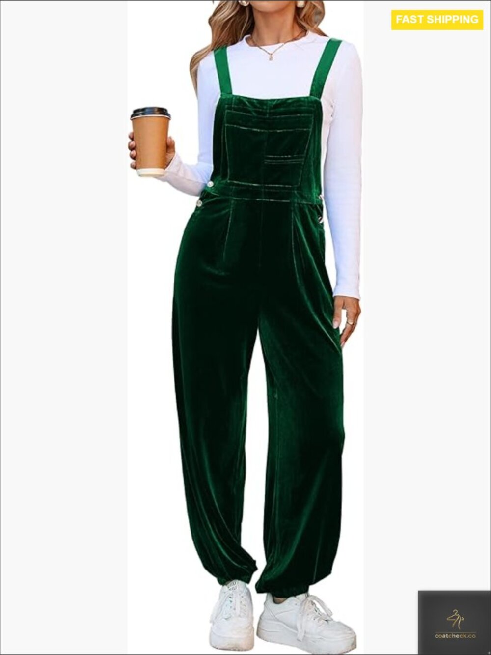 Velvet Jumpsuit Retro Loose Fit Adjustable Straps Casual Dressy Overalls Fall